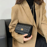 Small Square Shoulder Crossbody Bag Chain Winter Style