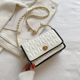 Small Square Shoulder Crossbody Bag Chain Winter Style
