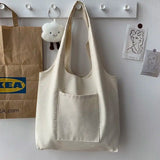 Large Capacity Canvas Shoulder Bag Harajuku Tote