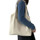 Women's Large Capacity Canvas Shoulder Bag Shopper Handbag