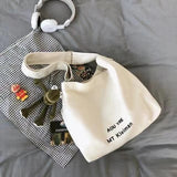 Canvas Shoulder Bag Large Capacity Harajuku Print Handbag