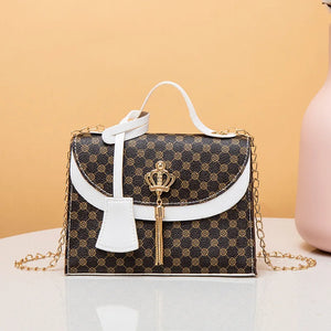 Women's Leather Tassel Small Square Shoulder Bag