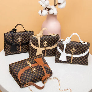 Women's Leather Tassel Small Square Shoulder Bag