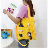Canvas Shoulder Bag for Women Crossbody Tote Shopper Handbag