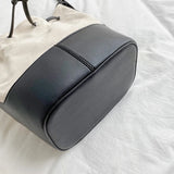 Women's Bucket Handbags Drawstring Small Shoulder Bag PU Leather Crossbody