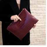 Crocodile Pattern Clutch Dinner Bag Envelope Package Women's Bag