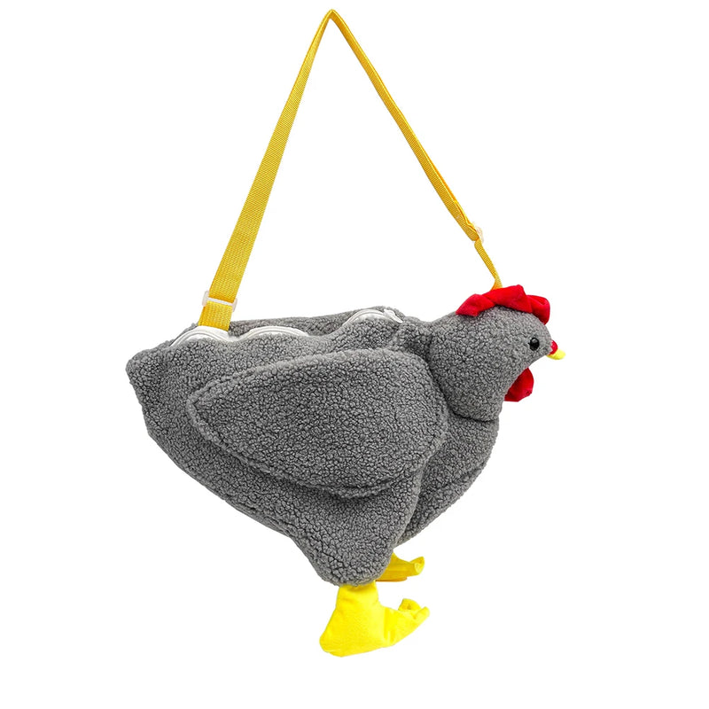 Cartoon Hen Plush Shoulder Crossbody Messenger Bag