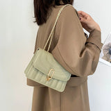 Women's Pleated Small Square Bags Crossbody Shoulder Casual
