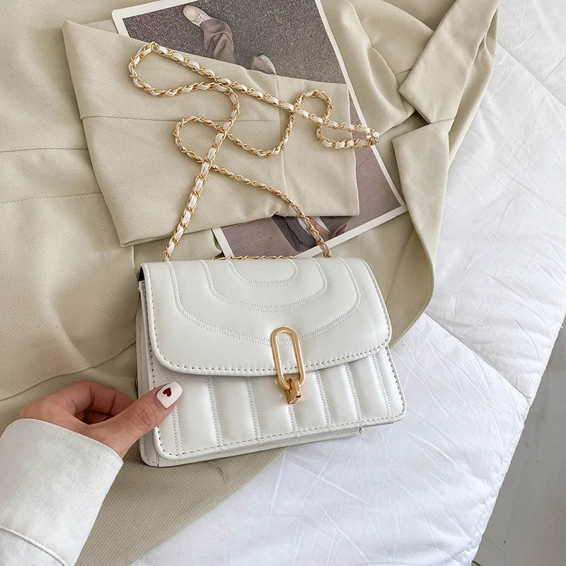 Women's Pleated Small Square Bags Crossbody Shoulder Casual