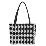Women's Large Capacity Retro Rhombus Tote Bag