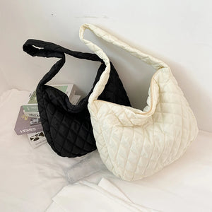 Women's Lattice Solid Cloud Shoulder Bag Quilted Autumn Winter Handbags