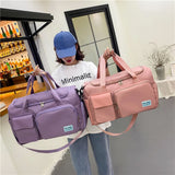 Women's Letter Patchwork Sports Bag Large Capacity Shoulder Crossbody