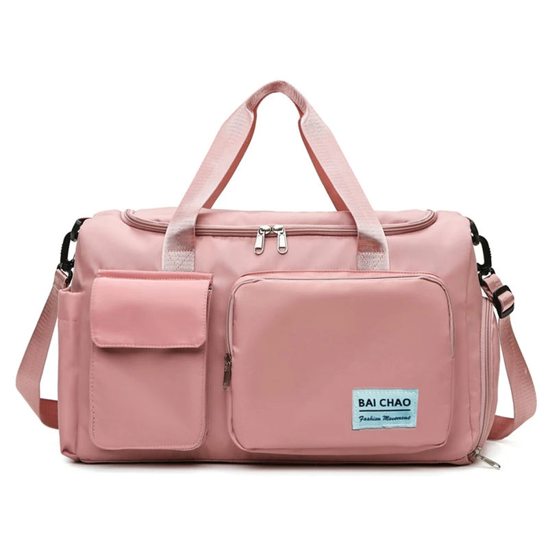 Women's Letter Patchwork Sports Bag Large Capacity Shoulder Crossbody