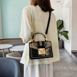 Snake Pattern Square Messenger Bag Ladies Shoulder Crossbody Clutch