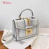 Snake Pattern Square Messenger Bag Ladies Shoulder Crossbody Clutch