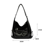 Women's PU Leather Shoulder Bag Anti-thief Backpack Large Capacity Handbag
