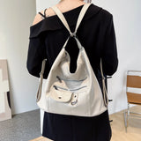Women's PU Leather Shoulder Bag Anti-thief Backpack Large Capacity Handbag
