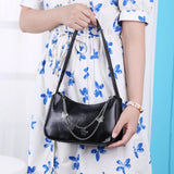 Women's PU Leather Shoulder Bag Vintage Butterfly Chain Mini Handbag