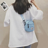 Women Canvas Patchwork Crossbody Shoulder Messenger Bag Casual Ladies Mini Handb