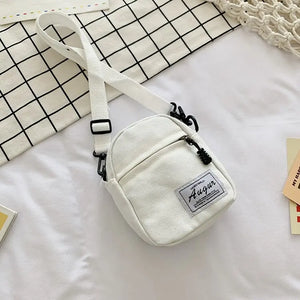 Women's Canvas Patchwork Crossbody Shoulder Messenger Bag