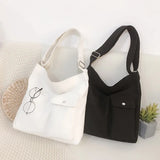 Women's Canvas Tote Soft Messenger Crossbody Shoulder Bag