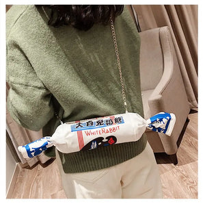 Canvas Rabbit Shoulder Bag Candy Color Messenger