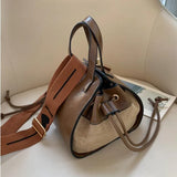 Retro Broadband Bucket Bag Messenger Bag Waist Bag
