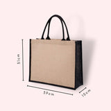 Personalised Radiant Jute Recycle Tote Shopping Bag