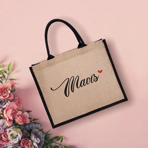Personalised Radiant Jute Recycle Tote Shopping Bag