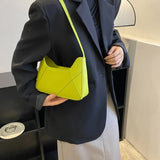 Women's Solid Leather Handbag Small Single Shoulder Bag
