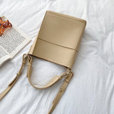 Small Women's Bucket Bag PU Leather Shoulder Crossbody Bag