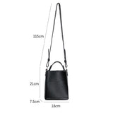Small Women's Bucket Bag PU Leather Shoulder Crossbody Bag