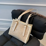 Women's Large Capacity Shoulder Tote Bag for Commuter, Autumn Simplicity Style