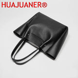 Large Capacity Women's Shoulder Bag PU Leather Tote Handbag