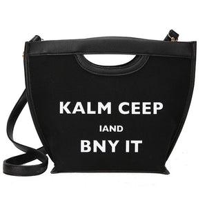 Canvas Shoulder Bag Casual Ladies Bucket Bag Large Capacity Handbag