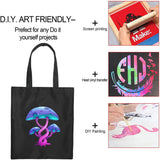 Women's Mushroom Print Canvas Shopper Bag Large Capacity Shoulder Handbag