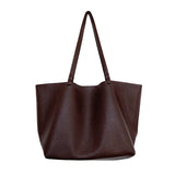 Women's Large Capacity Shoulder Bags PU Leather Handbags Retro Tote Bags