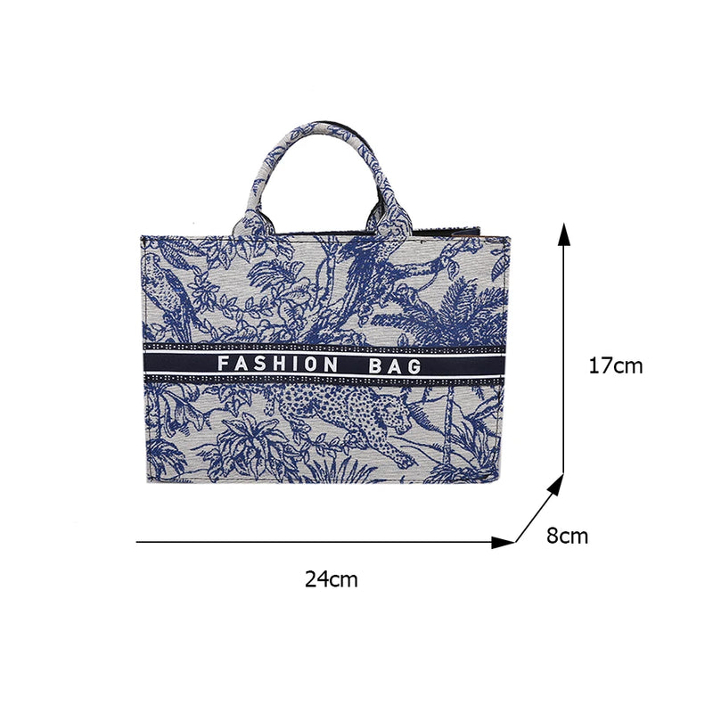Women's Large Capacity Canvas Shoulder Shopper Handbag
