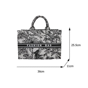 Women's Large Capacity Canvas Shoulder Bag Top-handle Tote