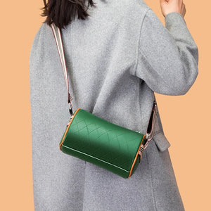 Women's Cowhide Leather Messenger Bag Shoulder Handbag Mini Purse