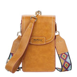 Leather Women's Small Shoulder Bag Wide Strap Tote