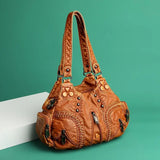Sheepskin Shoulder Crossbody Handbag Ruched Clutch