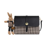 Women's Houndstooth Crossbody Bag Winter Fashion