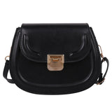 Women's Retro Bag Lock Catch Shoulder Saddle Bag