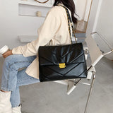 Women's High-end Chain Messenger Bag Large Capacity Tote Shoulder Bag