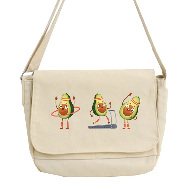 Women's Messenger Backpack Large Capacity Avocado Tote Bag