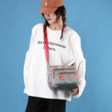 Multi-layer Large Capacity Nylon Shoulder Bag for Middle-aged Women
