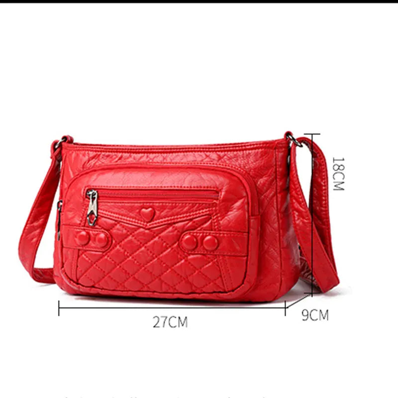 Light Practical Bag Casual Vintage Shoulder Bags PU Leather Messenger