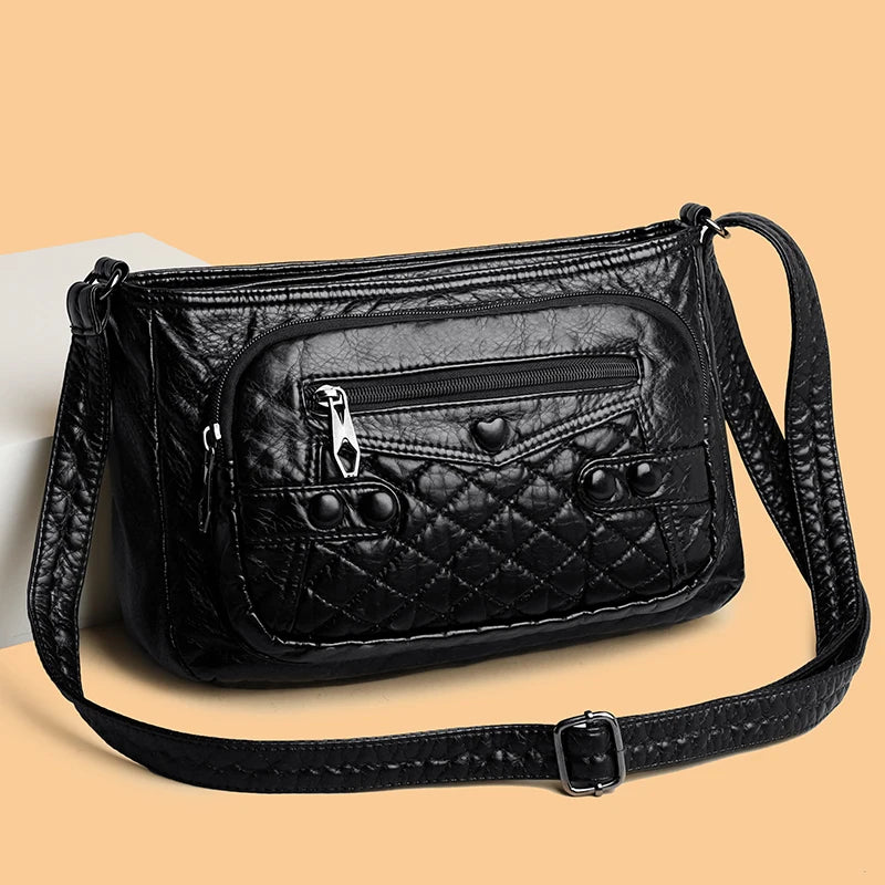 Light Practical Bag Casual Vintage Shoulder Bags PU Leather Messenger