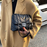 Women's Chain Leather Cross-Body Bag